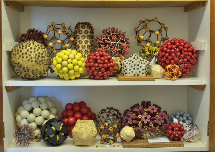 Selection of virus models associated with the research of X-ray crystallographer and biophysicist Aaron Klug