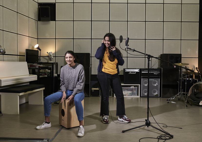 Students in the Sound Studio