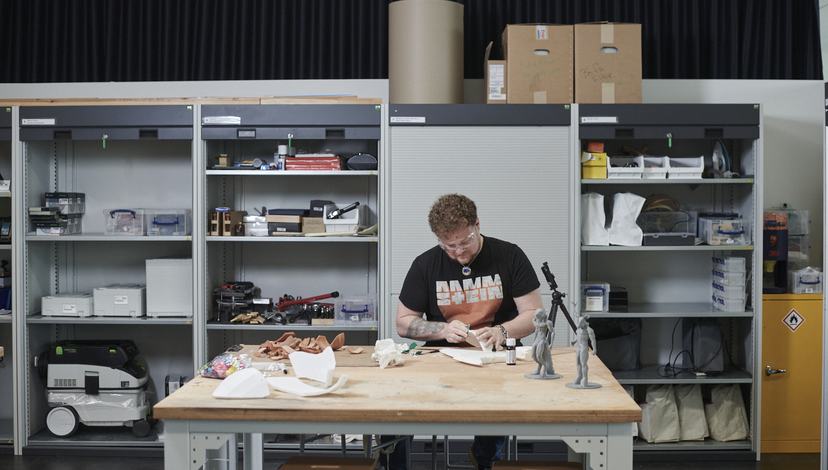 Graduate Diploma Art & Design student in workshop