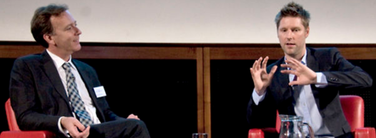Christopher Bailey with Vice-Chancellor Dr Paul Thompson