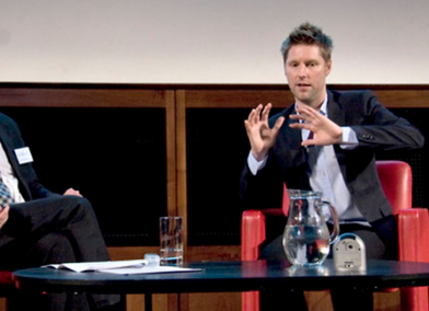 Christopher Bailey with Vice-Chancellor Dr Paul Thompson