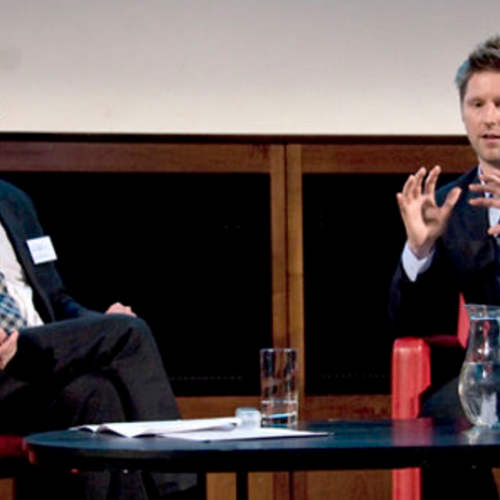 Christopher Bailey with Vice-Chancellor Dr Paul Thompson
