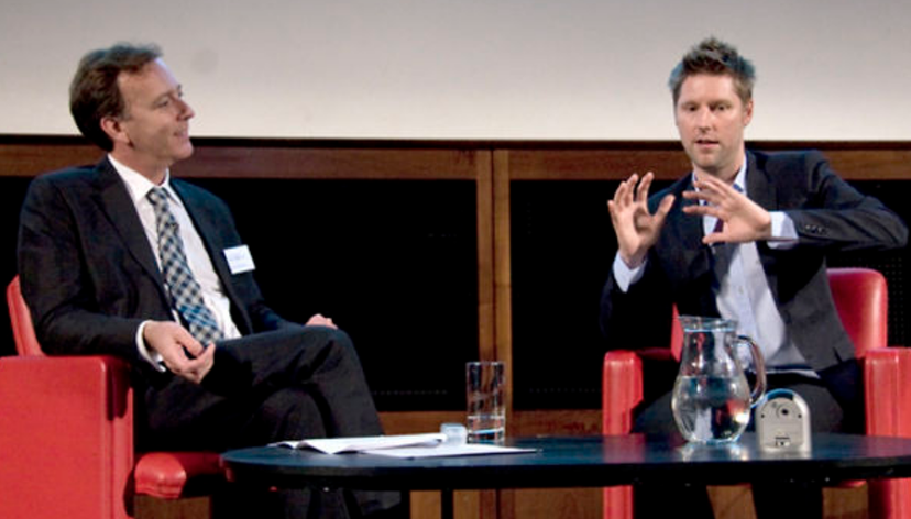 Christopher Bailey with Vice-Chancellor Dr Paul Thompson