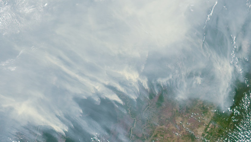 Kalimantan (Indonesian Borneo) Burning, September 2015: NASA Satellite Imagery.