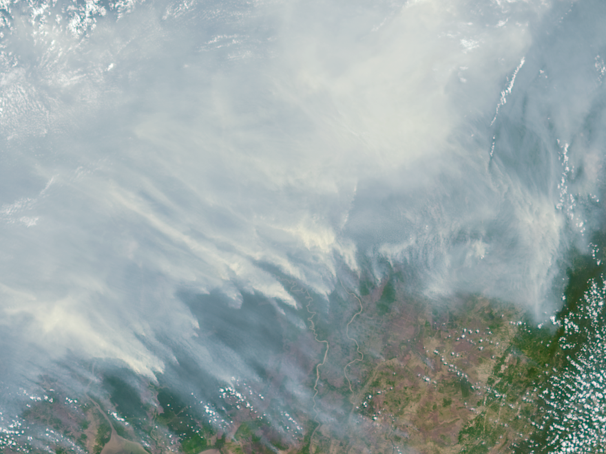 Kalimantan (Indonesian Borneo) Burning, September 2015: NASA Satellite Imagery.