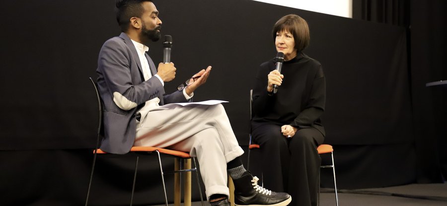 Patricia Moore in conversation with Rama Gheerawo at the RCA