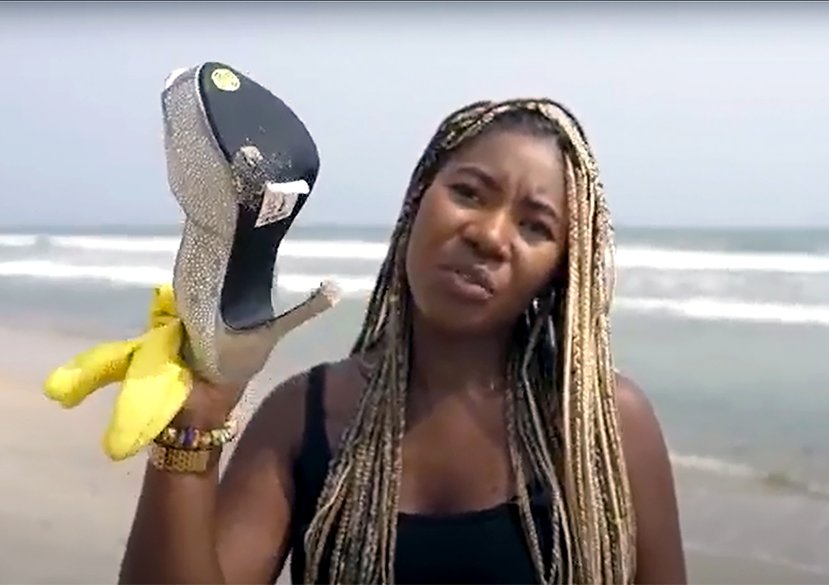 Fast Fashion Shoe Found on Beach in Ghana