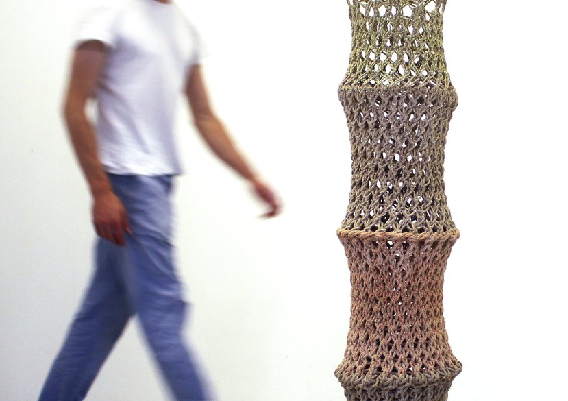 Calcified textile column