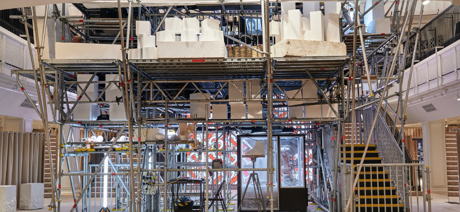 Sisyphus Reclined Installation in Burberry’s London