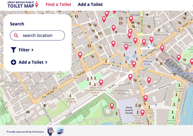 The Great British Public Toilet Map in 2020 https://www.toiletmap.org.uk/