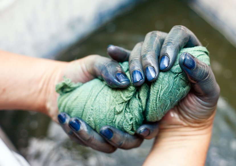 hand dyeing with indigo