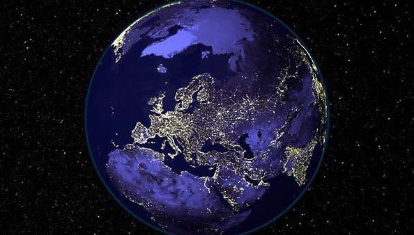 Light Dances Over Europe's Nightscape