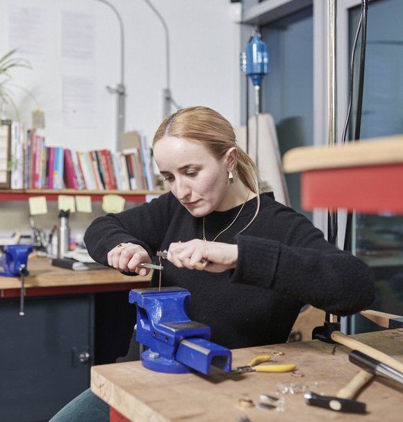 Lili Murphy-Johnson in the workshop