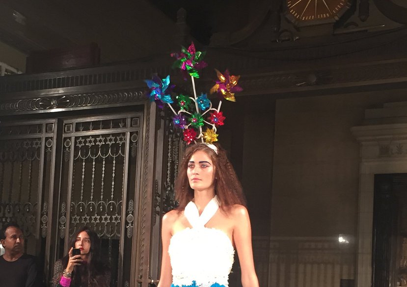 Hats for designer Ashley Isham for London Fashion Week SS17 Flora McLean for House of Flora