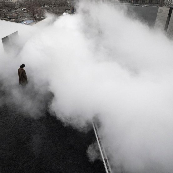 Installation view, LIFE-WELL Installation (Beijing version), 2013/2021, Ryuichi Sakamoto + Shiro Takatani, āseeing sound, hearing timeā