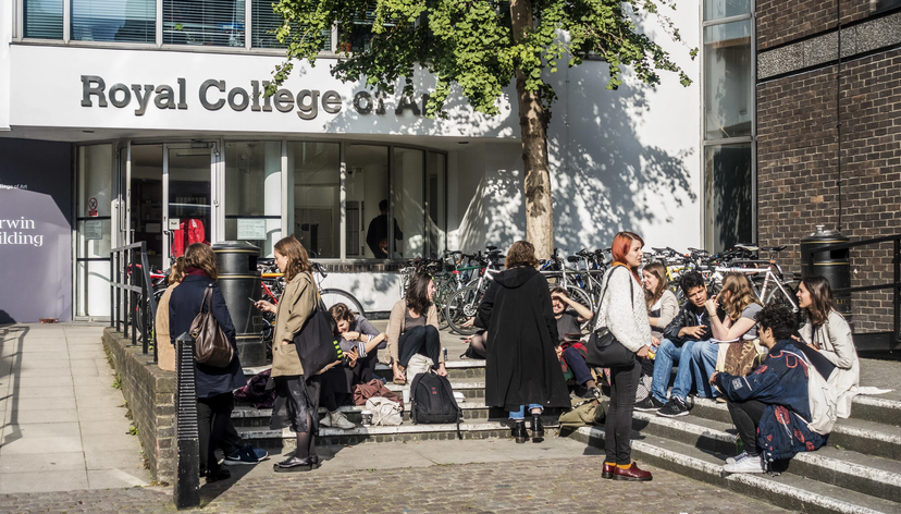 Student group outside Darwin Building