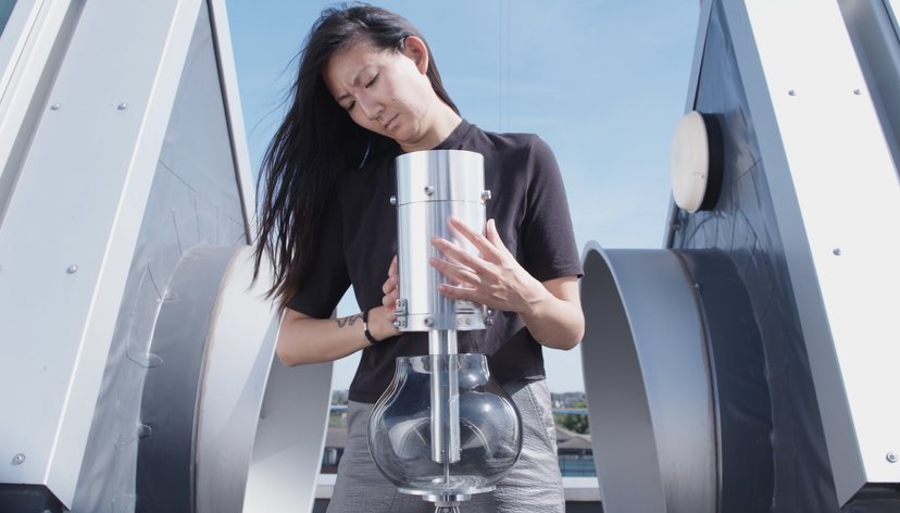 Device for monitoring air polution