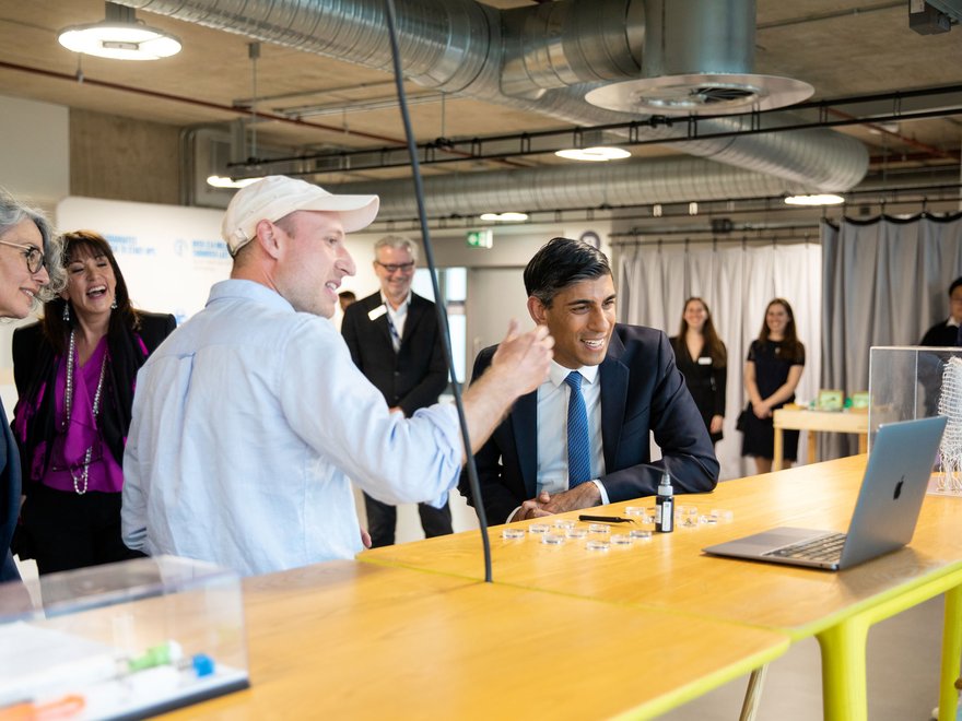 Chancellor Rishi Sunak at the opening of the new Battersea buildings
