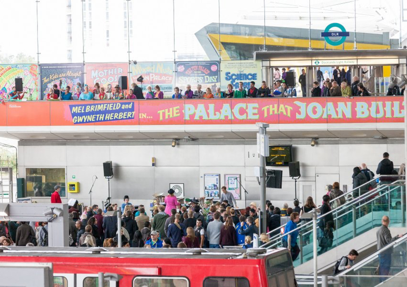 The Palace That Joan Built, performance at Stratford Station