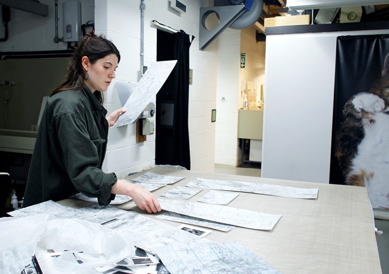 Rosie Plunkett working in the darkrooms