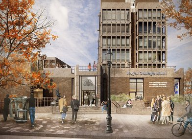 RCA main entrance design by Witherford Watson Mann Architects