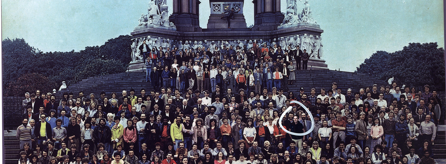 Students by Albert Memorial 1970s