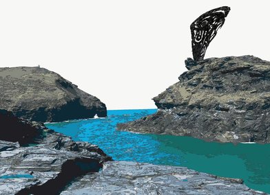 The Witch Monument - megalithic scale, Boscastle