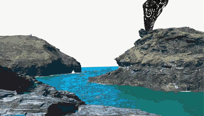 The Witch Monument - megalithic scale, Boscastle