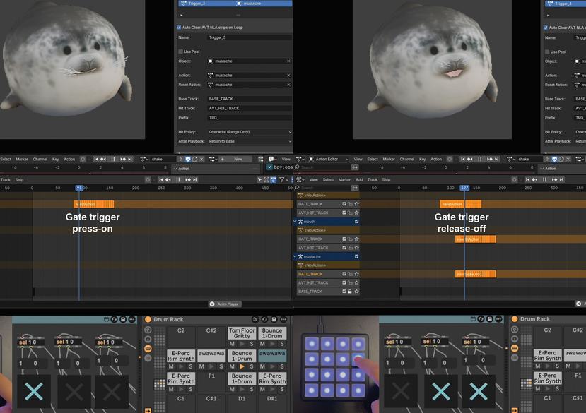 A lightweight Blender add-on for NLA-based triggering and efficient instance pooling.